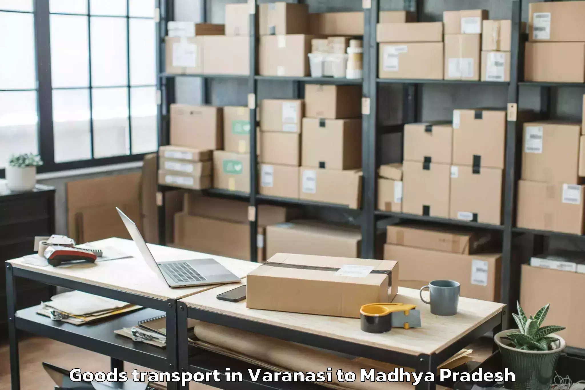 Varanasi to Raghogarh Vijaypur Goods Transport Booking